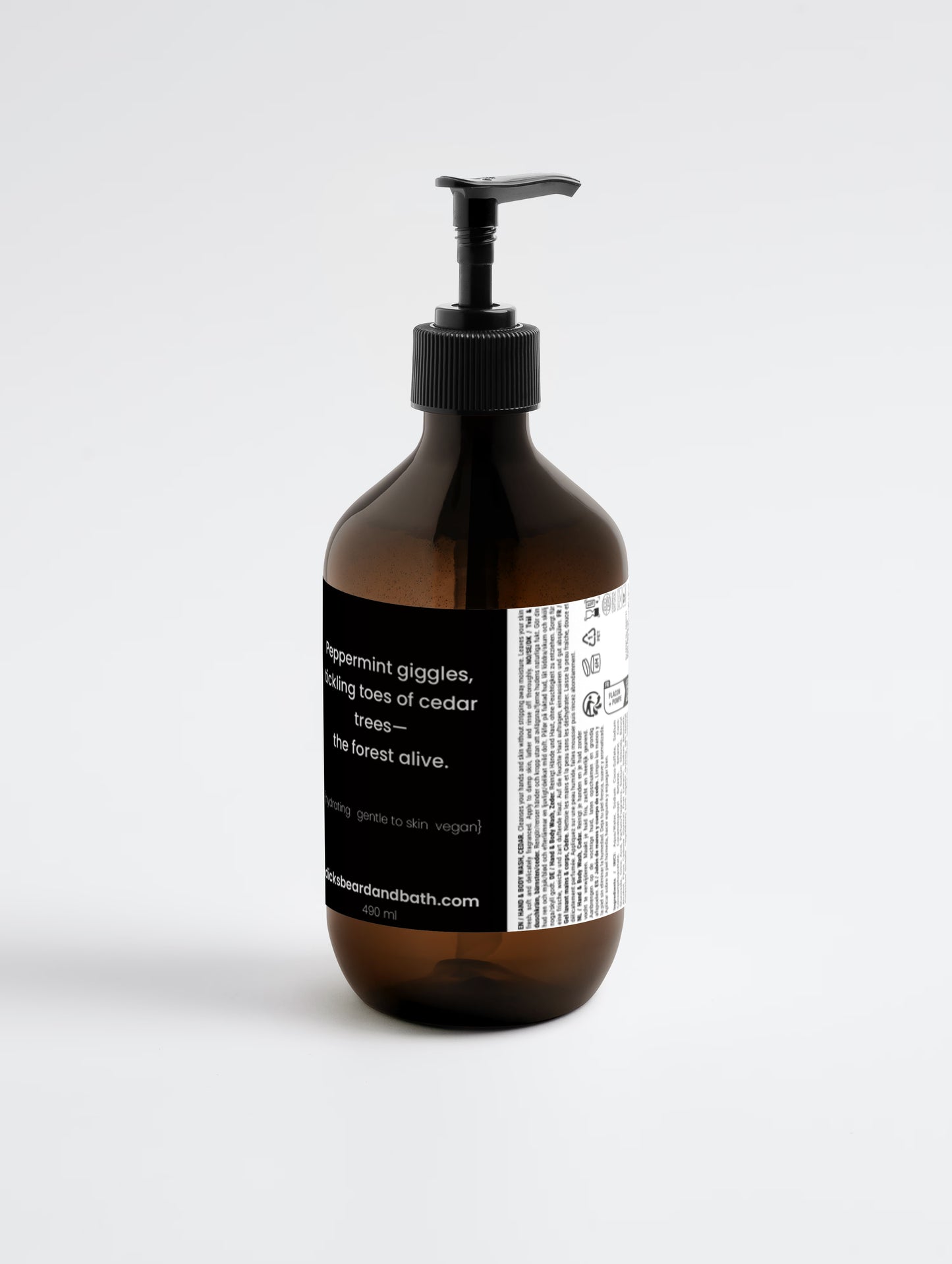 Hand & Body Wash, Peppermint & Dark Cedar