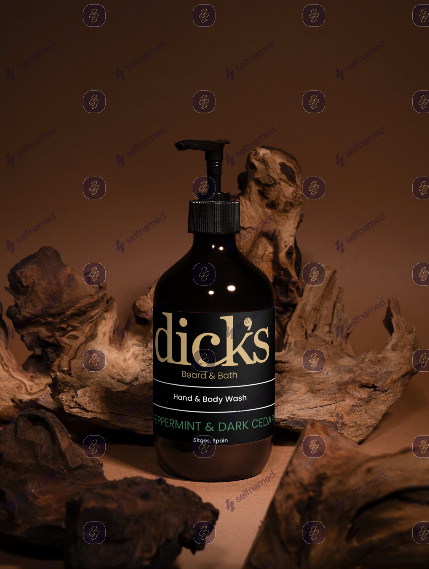 Hand & Body Wash, Peppermint & Dark Cedar